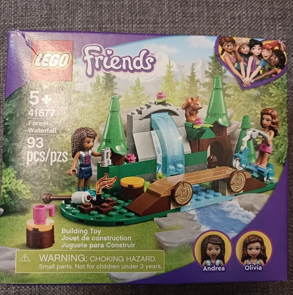 Yr 2021 LEGO Set Friends Forest Waterfall 41677 (93 pcs.) New - Picture 2 of 7